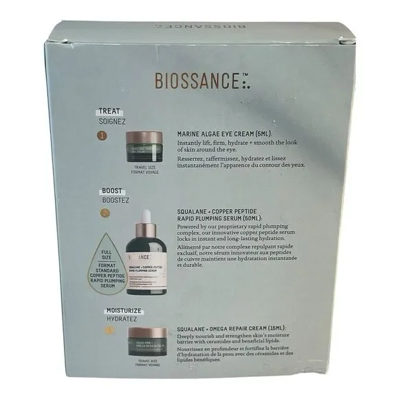 BIOSSANCE Instant Hydration Set Limited Edition Full Size and Travel size